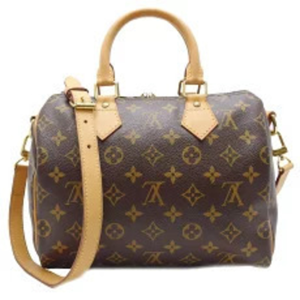Louis Vuitton Monogram Handbag Speedy Boston Bandouliere Bag Brown